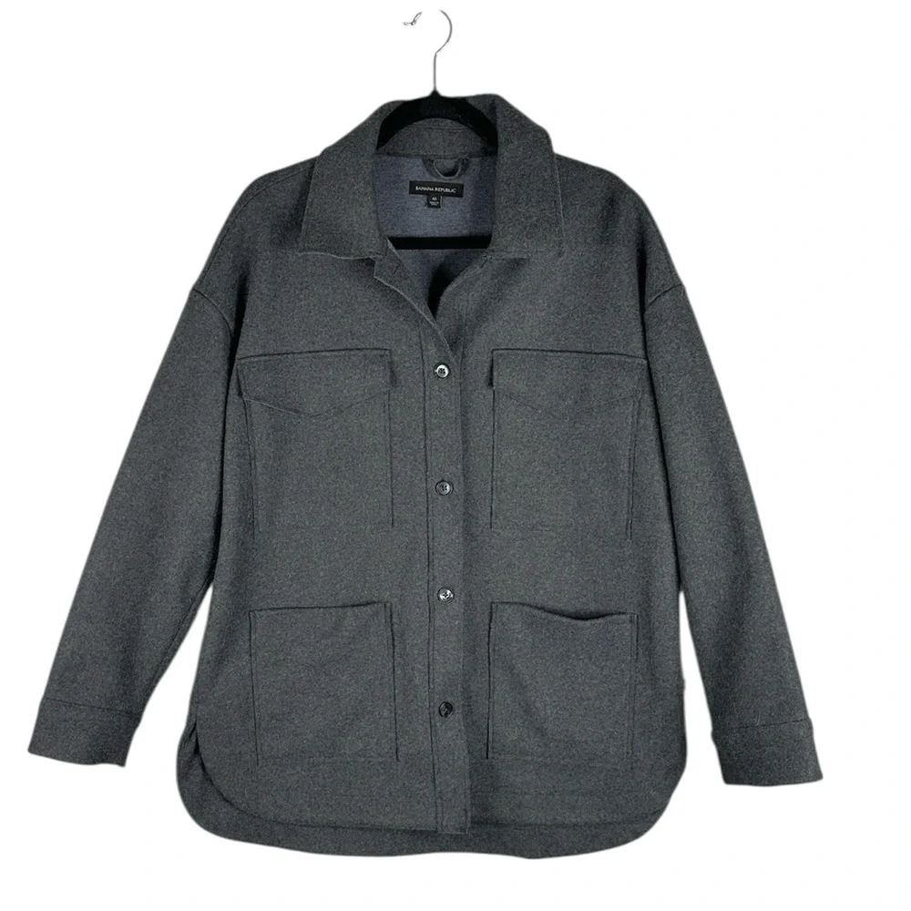 Banana Republic Men's Gray Winter Fall Classic Minimalist Modern Jacket Size Med